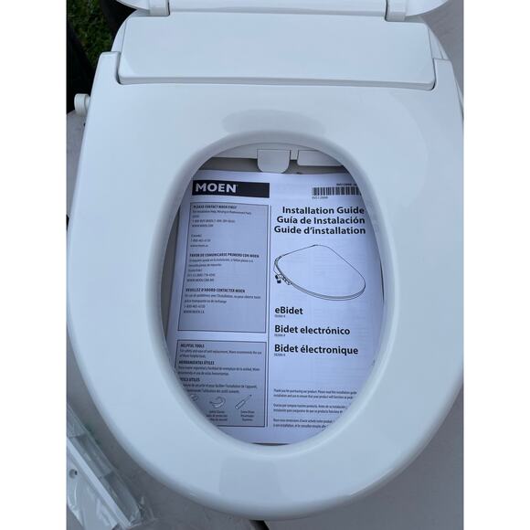 Moen EB2100 Bidet Seat,5-Series, Elongated,White, Remote Control &Warm Air Dryer - Picture 3 of 6